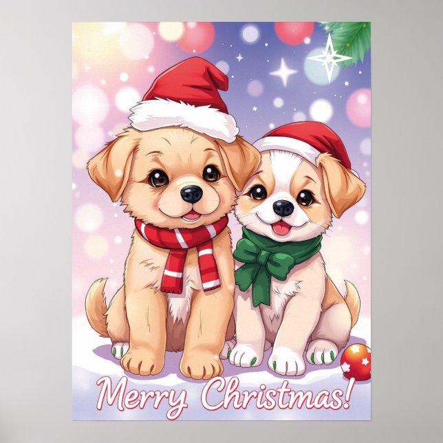 Poster Festivos Cuppies com Natal Feliz (Frente)
