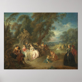 Poster Fête Champêtre - Jean-Baptiste Pater Fine Art