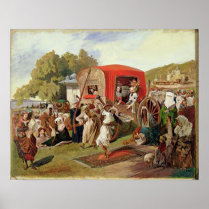 Poster Fete exterior em Turquia, c.1830-60