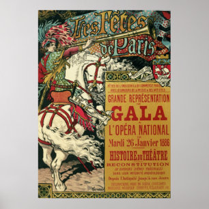 Poster Fetes de Paris dos les de Grasset Eugene