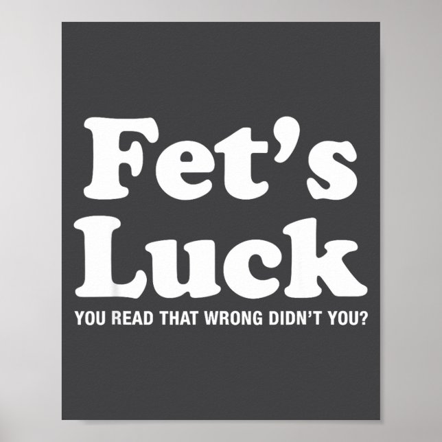 Poster Fets Luck T  (Frente)
