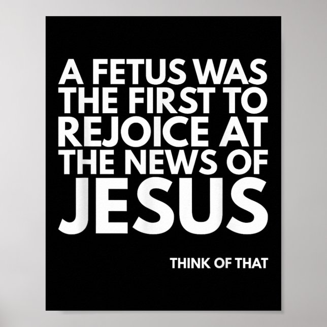Poster Fetus de vida útil aproveita a citação de Jesus Ne (Frente)
