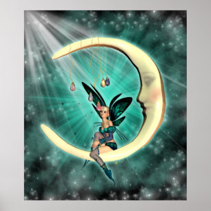 Poster Fevereiro Moon Fairy Fantasy Fey