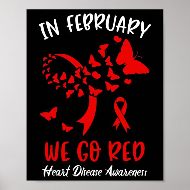 Poster Fevereiro Passamos O Red American Heart Disease Aw (Frente)
