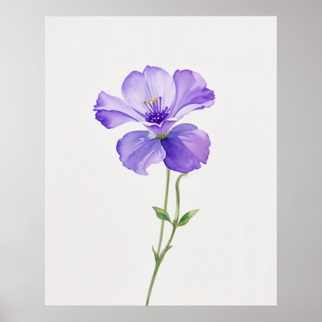 Poster Fevereiro Violet Birth Flower (Frente)