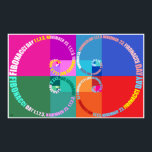 Pôster Fibonacci Day, Pop, Tipografia<br><div class="desc">Relação ouro,  espiral Fibonacci. Tipografia,  estilo de pop. Celebre o Dia Fibonacci 23 de novembro! 1, 1, 2, 3.</div>