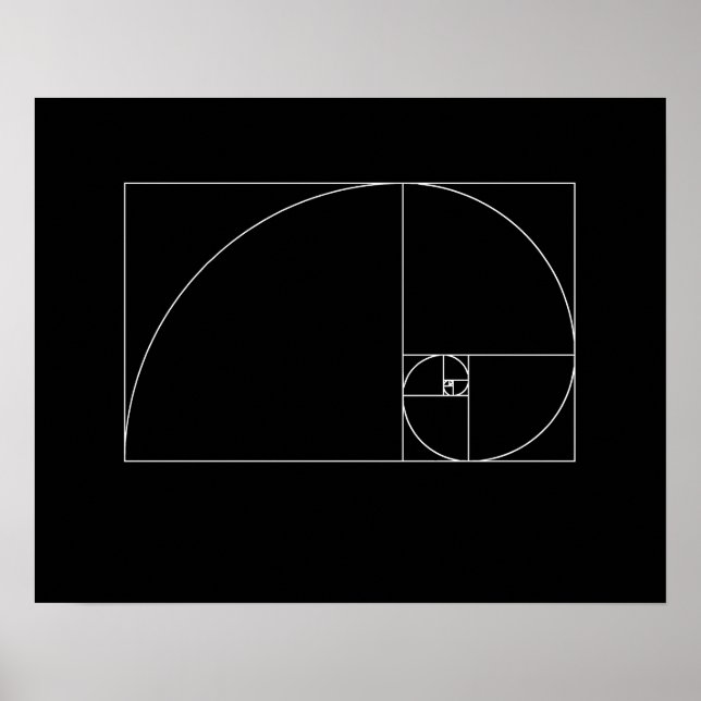 Poster Fibonacci Espiral (Frente)
