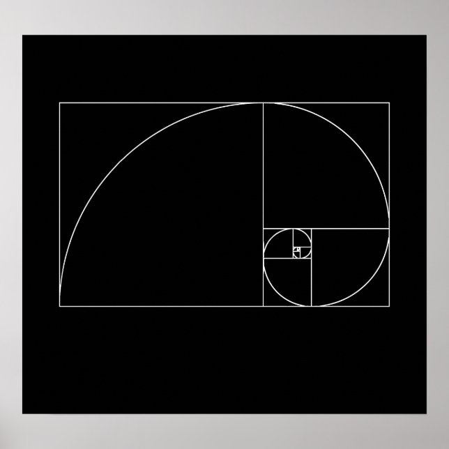 Pôster Fibonacci Espiral (Frente)