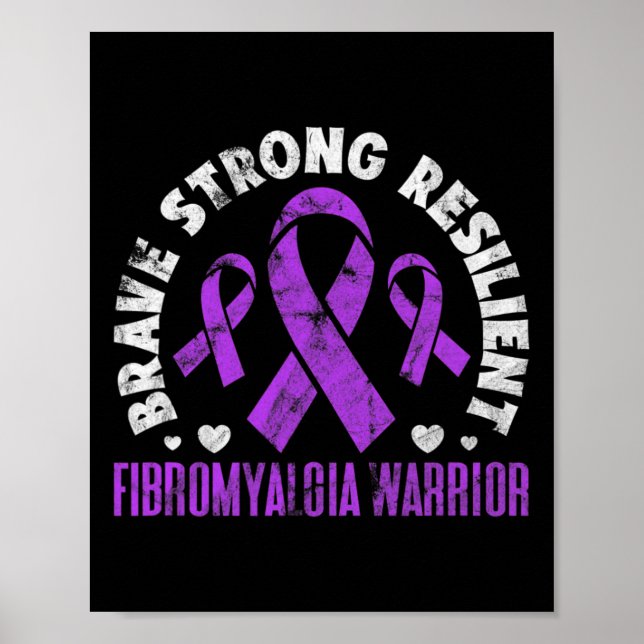 Poster Fibromialgia Brave Awarenes Fibro Resilientes Fort (Frente)