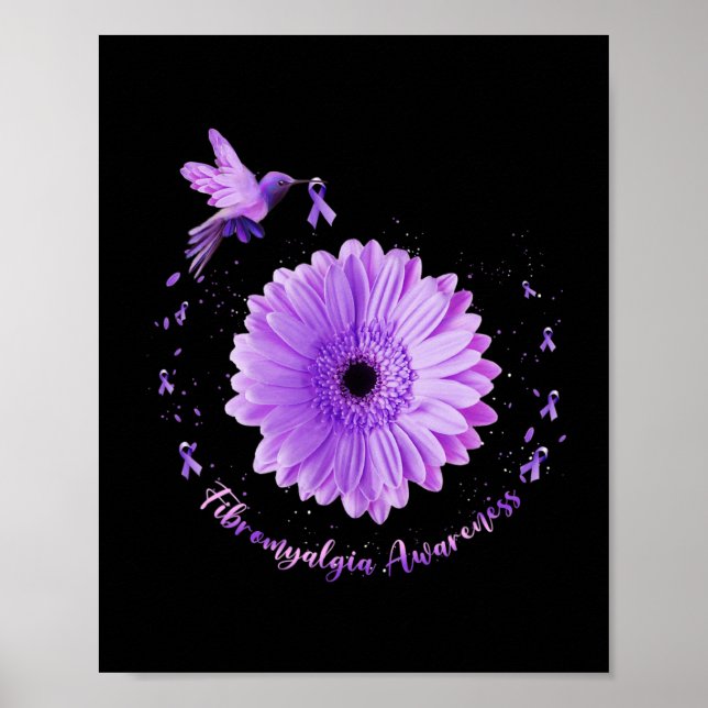 Poster Fibromialgia Roxo Sunfloral Sensibilização (Frente)