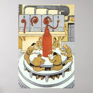 Pôster Ficção Científica Vintage, Cientistas de Laboratór