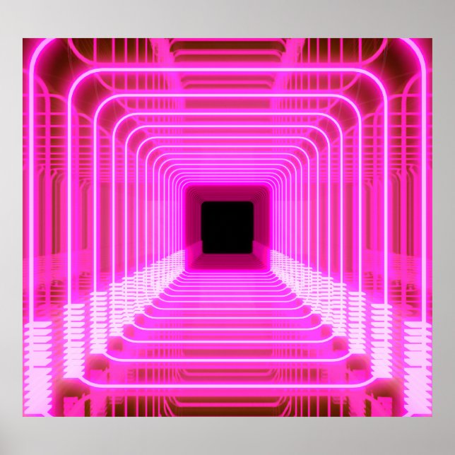 Poster Ficha 3D da Retro Sci-Fi: Ilustração de Arte Pop (Frente)