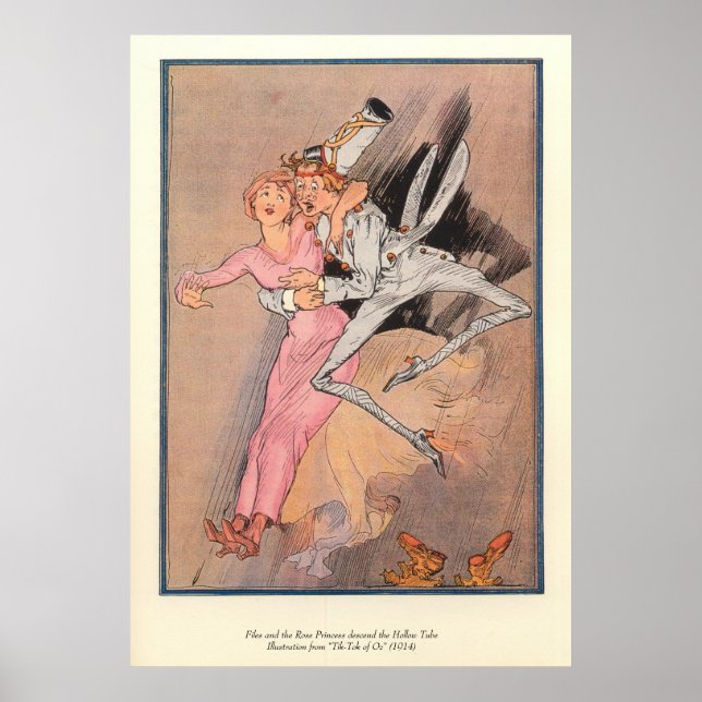 Pôster Ficheiros e a Princesa Rosa descem o tubo oco (Frente)