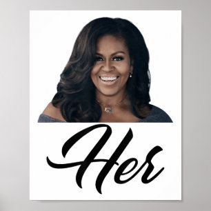 Poster Fiddlesticks Camisetas Mulher Michelle Obama - Azu