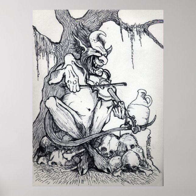 PÔSTER "FIDDLIN DO DISPOSITIVO DE GORDURA GRANDE" (Frente)