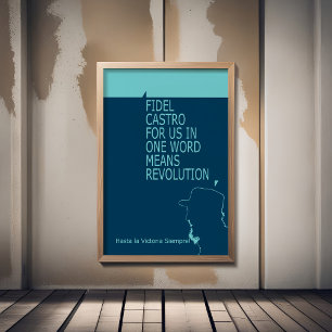 Poster Fidel Castro, Presidente, Revolução, Cuba, Havana