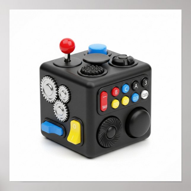 Poster Fidget Cube Stress Toy (Frente)