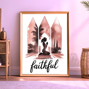 Poster Fiel Boho – Arte Cristã para Mulheres