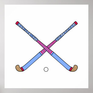 Poster Field Hockey Sticks