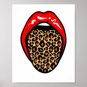 Poster Fierce e Reprodução: Arte de Muro de Lábios Selvag