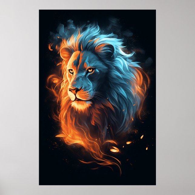 Poster Fierce Fiery Lion (Frente)