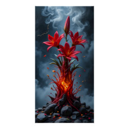 Pôster Fiery Lily Fantasy