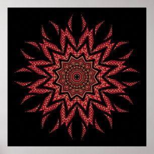 Pôster Fiery Mandala