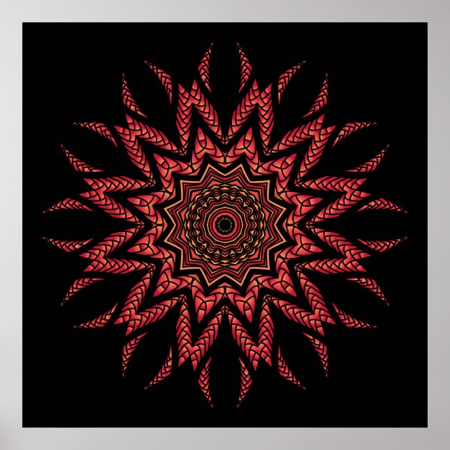 Pôster Fiery Mandala (Frente)