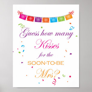 Poster Fiesta Bridal Shower Game Sign 8x10
