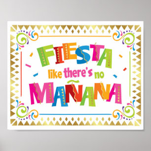 Poster FIESTA COMO SE NÃO HOUVESSE NENHUM Sinal de Festa