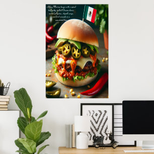 Poster Fiesta Firecracker Burger 24x36