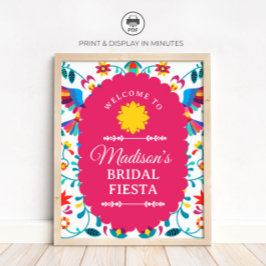 Poster Fiesta Mexican Bridal Shower Welcome Sign