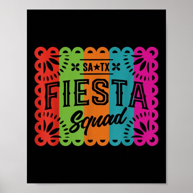 Poster Fiesta Squad Cinco De Mayo Partido Mexicano San An (Frente)