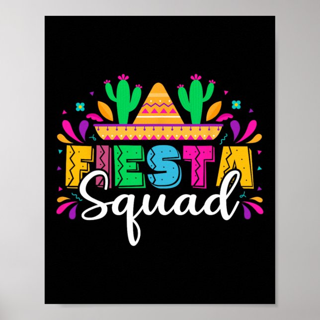 Poster Fiesta Squad Partido Mexicano Cinco De Mayo (Frente)