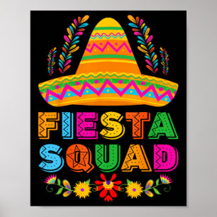 Poster Fiesta Squad Tacos Partido Mexicano Fiesta Squad C