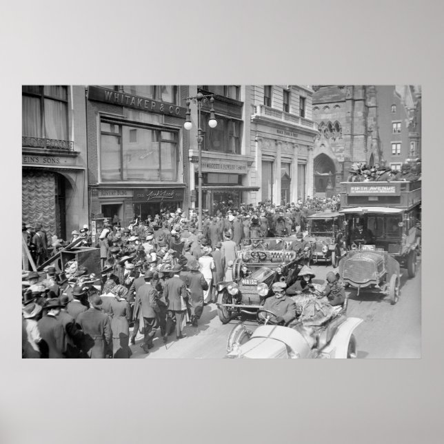 Poster Fifth Avenue, Easter Sunday, 1913 (Frente)