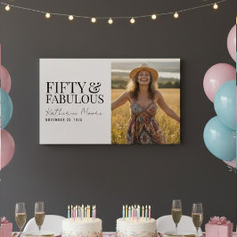 Poster Fifty and Fabulous Photo 50th Birthday 