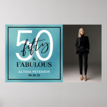 Fifty and Fabulous Photo 50th Birthday Party