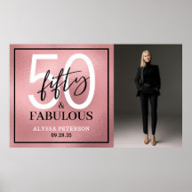 Fifty and Fabulous Photo 50th Birthday Party