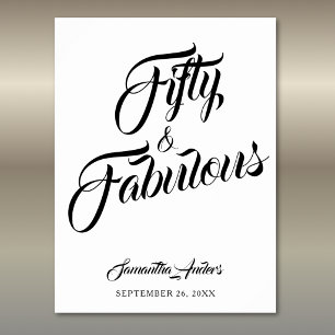 Poster Fifty e Fabuloso Aniversário de 50 anos