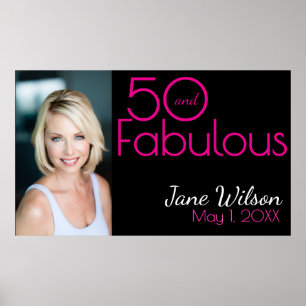 Poster Fifty e Fabuloso Foto Aniversário de 50 anos