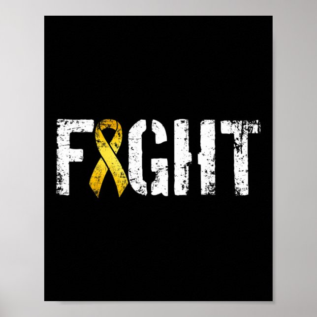 Poster Fight Childhood Cancer Military Style Awareness Ri (Frente)