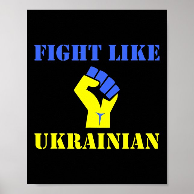 Poster Fight Like Ukrainian  (Frente)