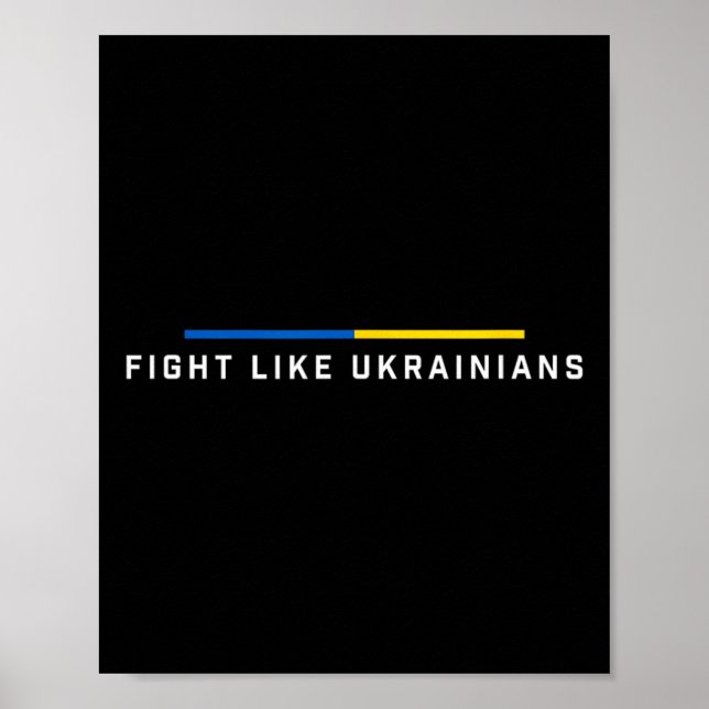 Poster Fight Like Ukrainian Ukraine Flag Support 2  (Frente)