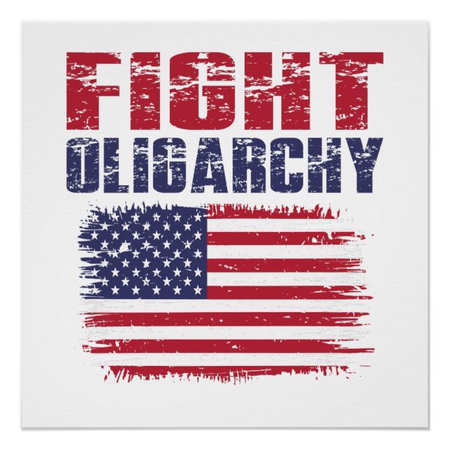 Pôster Fight Oligarchy Protest (Frente)