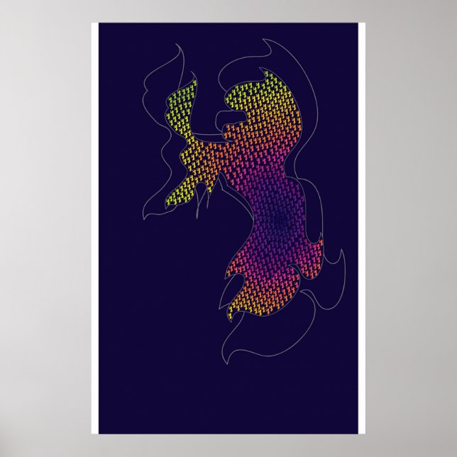 Pôster Fighting Lion (Frente)