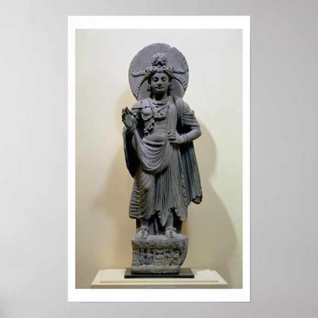 Pôster Figura Bodhisattva, de Mekha-Sanda perto de Shabaz (Frente)