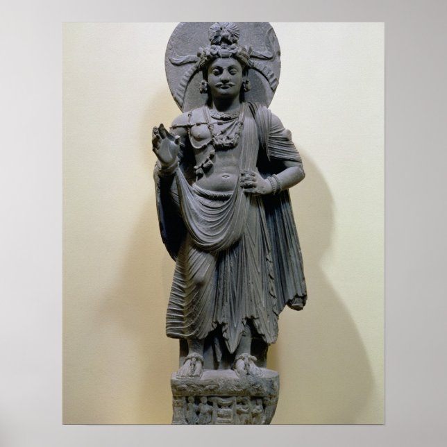 Pôster Figura Bodhisattva, de Mekha-Sanda perto de Shabaz (Frente)