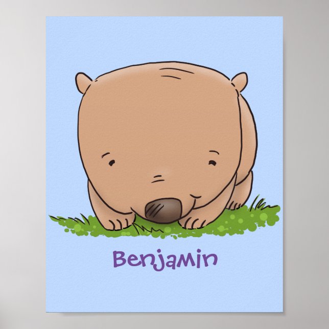Poster Figura de desenho animado de um bebê fofo (Frente)