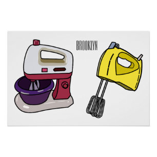 Pôster Figura de desenho animado do Mixer